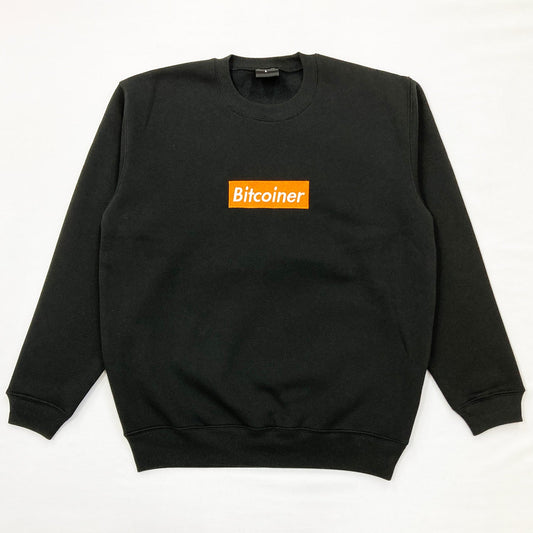 Bitcoiner BOX LOGO SWEATSHIRT [BLACK×ORANGE]