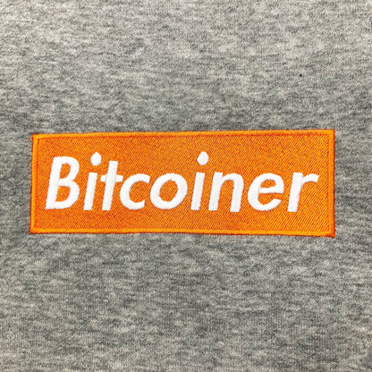 Bitcoiner BOX LOGO SWEATSHIRT [GRAY×ORANGE]