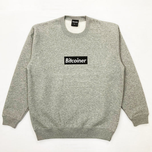 Bitcoiner BOX LOGO SWEATSHIRT [GRAY×BLACK]