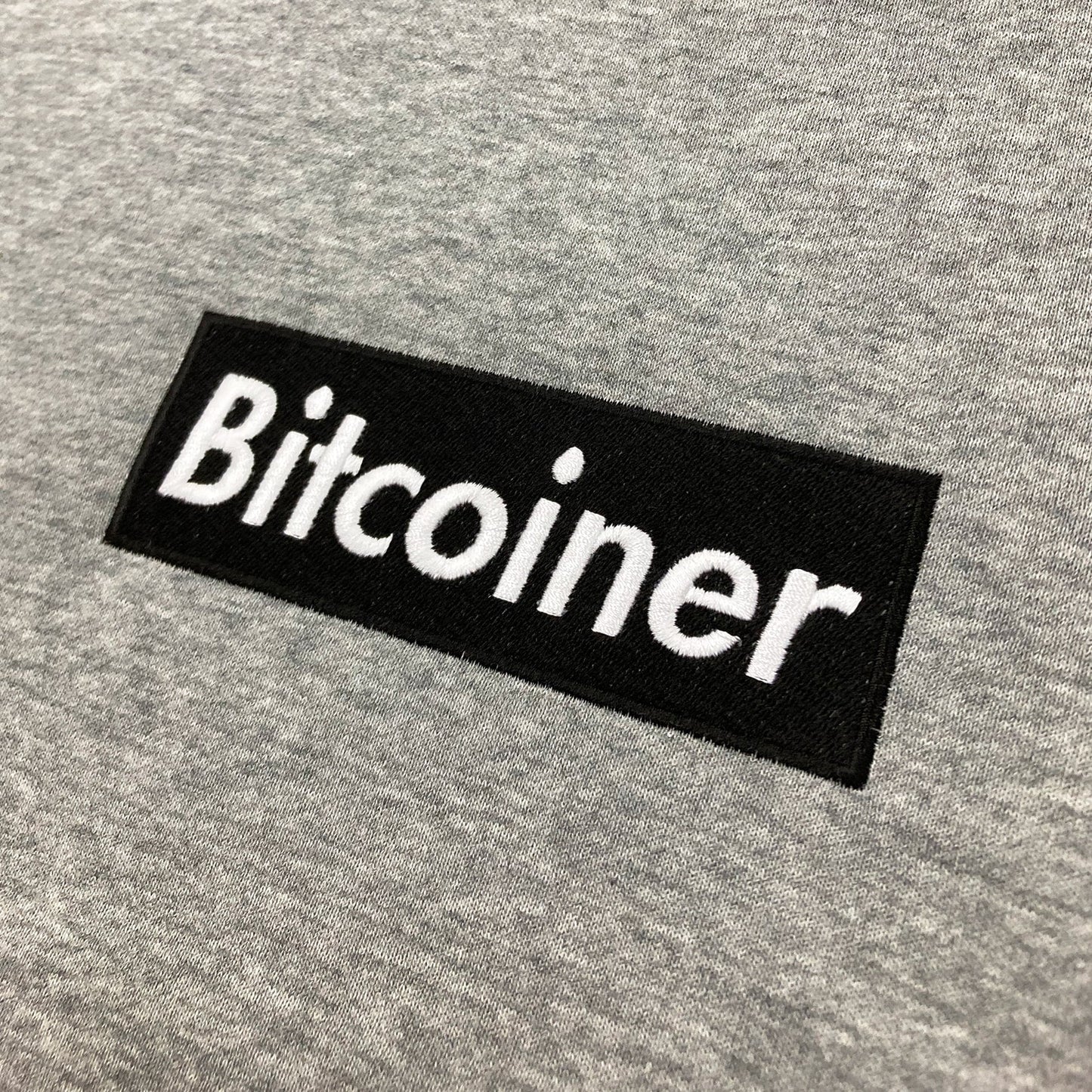 Bitcoiner BOX LOGO SWEATSHIRT [GRAY×BLACK]