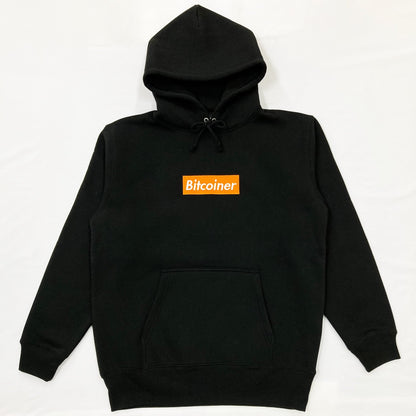 Bitcoiner BOX LOGO HOODIE [BLACK×ORANGE]