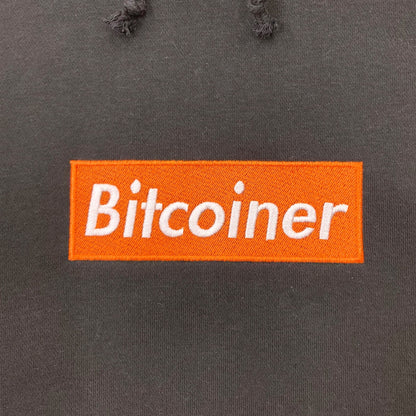 Bitcoiner BOX LOGO HOODIE [BLACK×ORANGE]