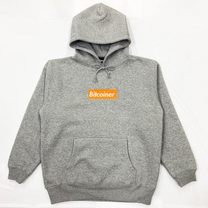 Bitcoiner BOX LOGO HOODIE [GRAY×ORANGE]