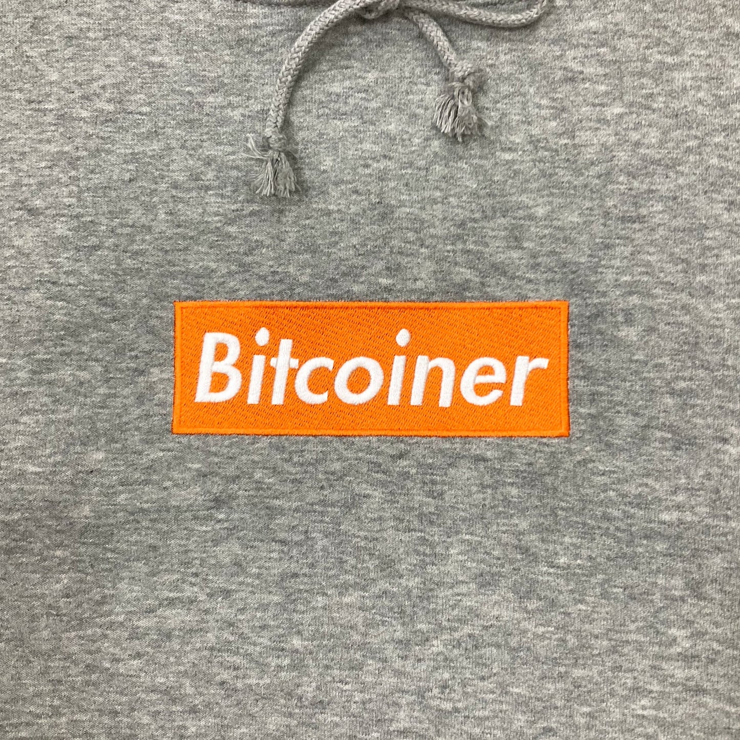 Bitcoiner BOX LOGO HOODIE [GRAY×ORANGE]