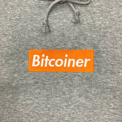 Bitcoiner BOX LOGO HOODIE [GRAY×ORANGE]