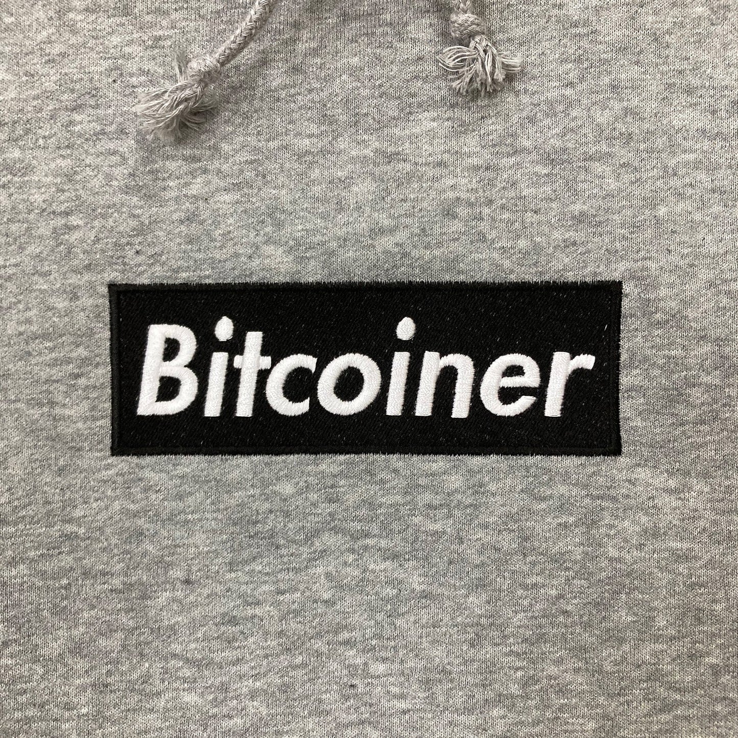 Bitcoiner BOX LOGO HOODIE [GRAY×BLACK]