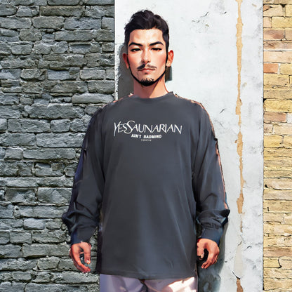 YES SAUNARIAN LONGSLEEVE T SHIRT [CHARCOAL GRAY]