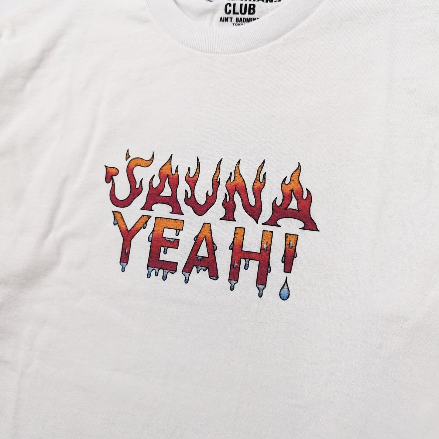 SAUNA YEAH!  LONGSLEEVE T SHIRT [WHITE]