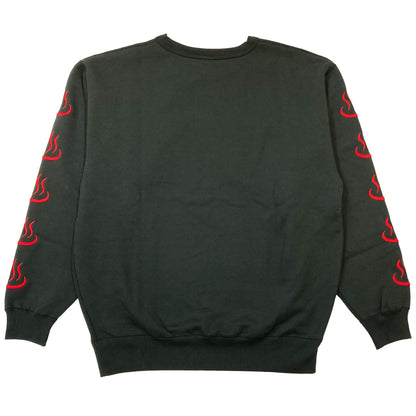 ONSEN LOGO SWEATSHIRT [BLACK×RED]