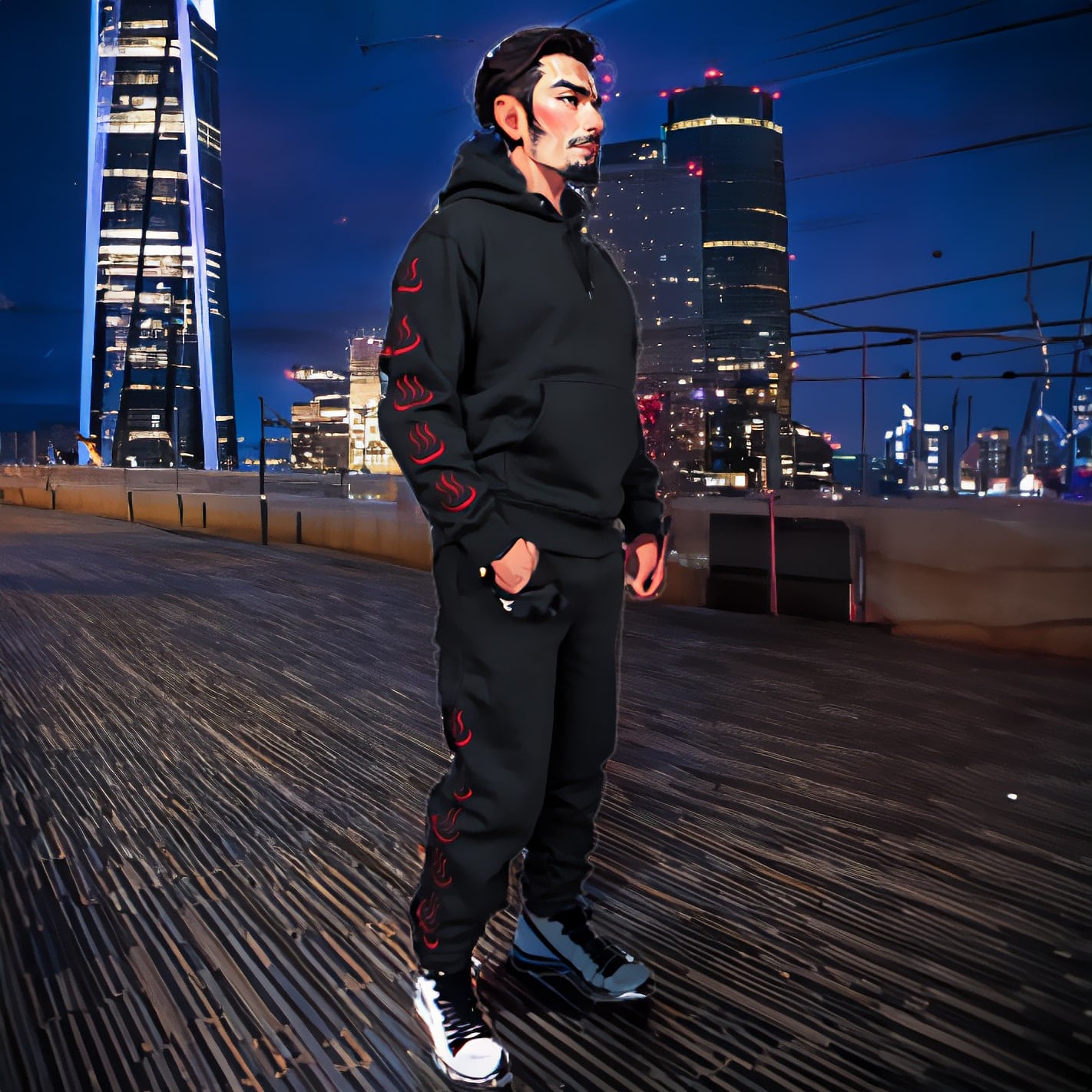 ONSEN LOGO HOODIE [BLACK] – LIFESPIKE TOKYO